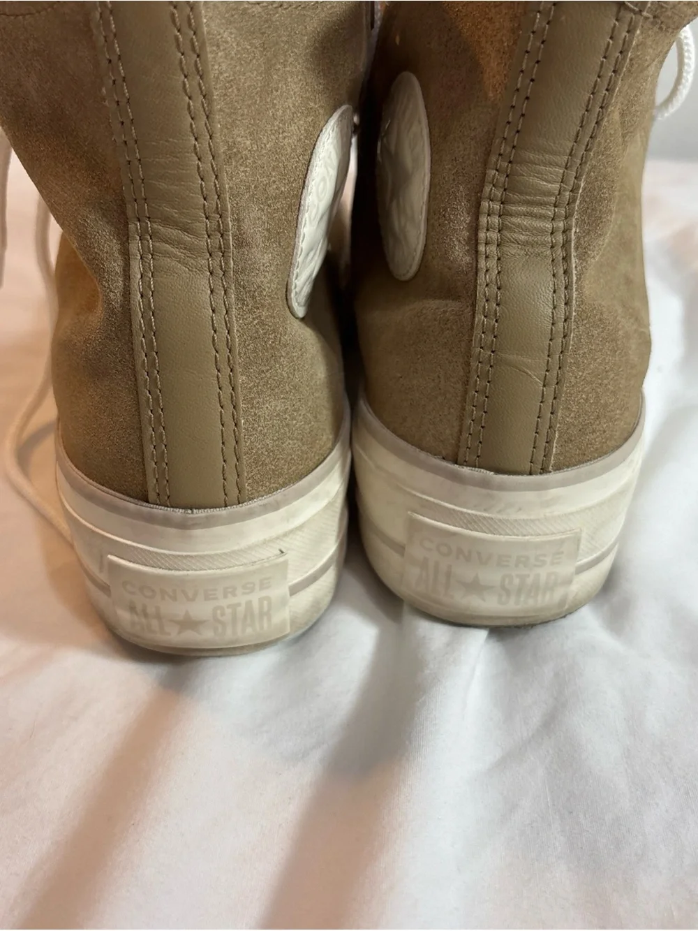 Converse women’s all Star  High-Top Sneakers in Tan and White